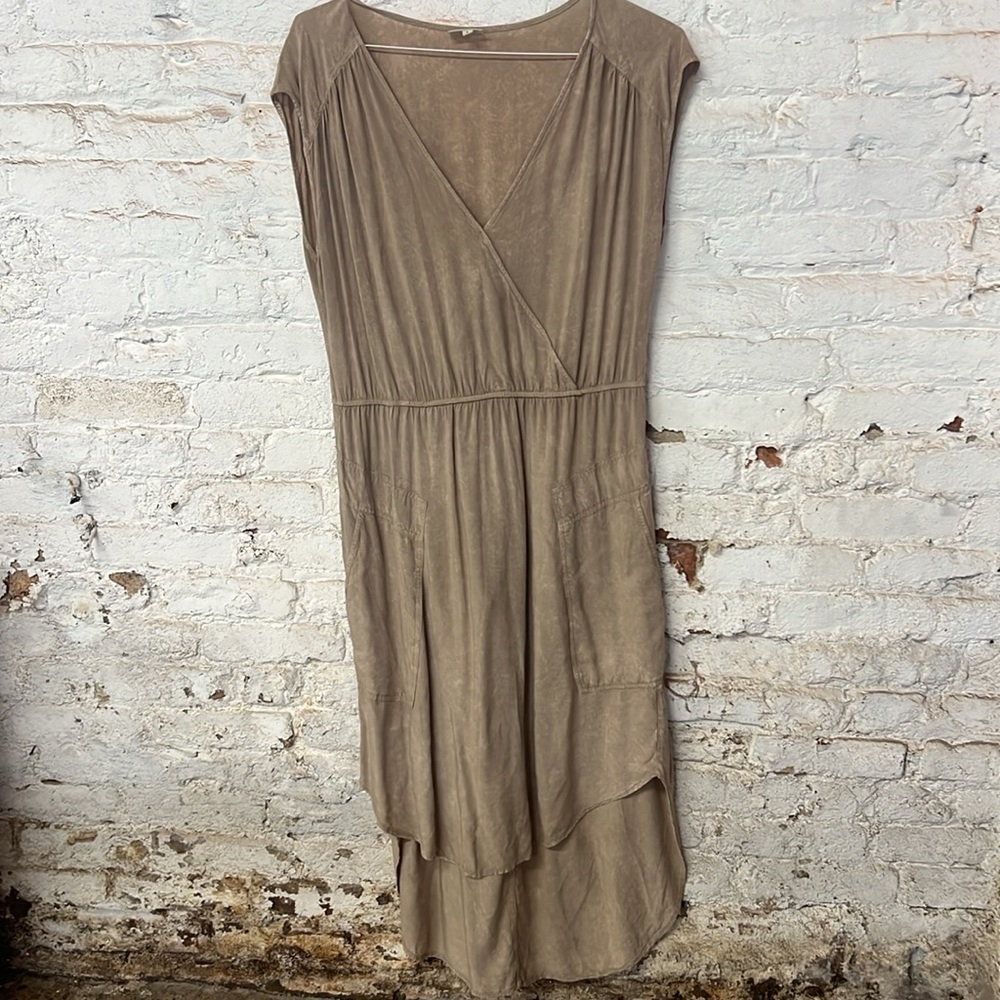 The Odells tan dress Anthropology